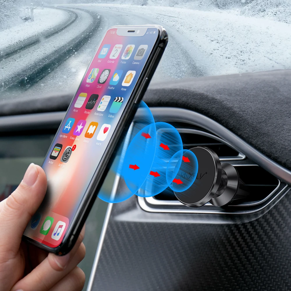 Универсальный магнитный автомобильный держатель RAXFLY для Samsung Galaxy S9 с