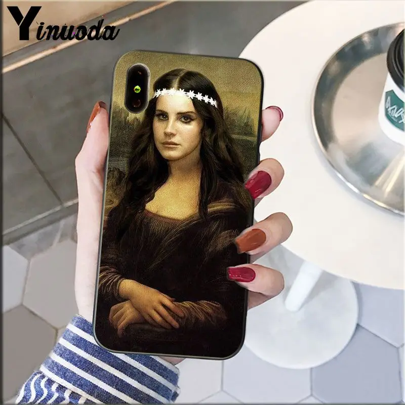 Yinuoda Lana Del Rey ТПУ мягкий силиконовый черный чехол для телефона Apple iPhone 8 7 6 6S Plus X XS MAX 5