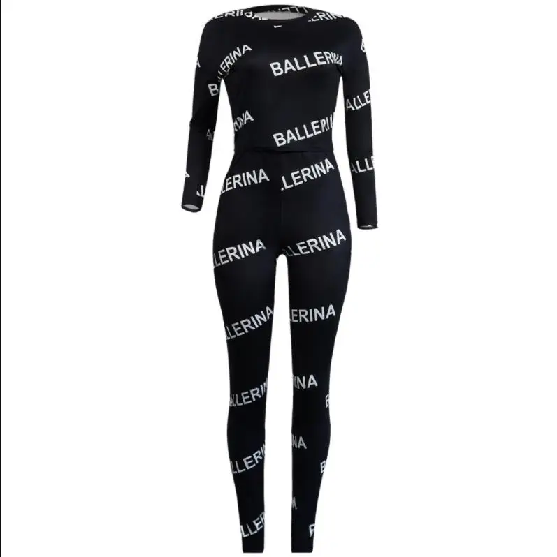 2018 длинный рукав зимний спортивный костюм женский комплект с круглым вырезом и