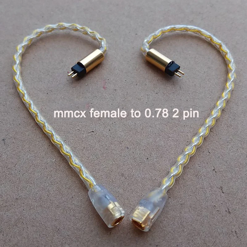 MMCX Женский 0 78 мм 2 pin IM04 IE80 A2DC Мужской наушник гарнитура кабель адаптер для shure SE215