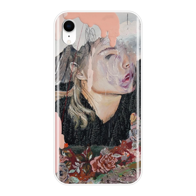 Задняя крышка для Apple iPhone 6 S 7 8 X XR XS Max Art Girl абстрактный силиконовый мягкий чехол Plus