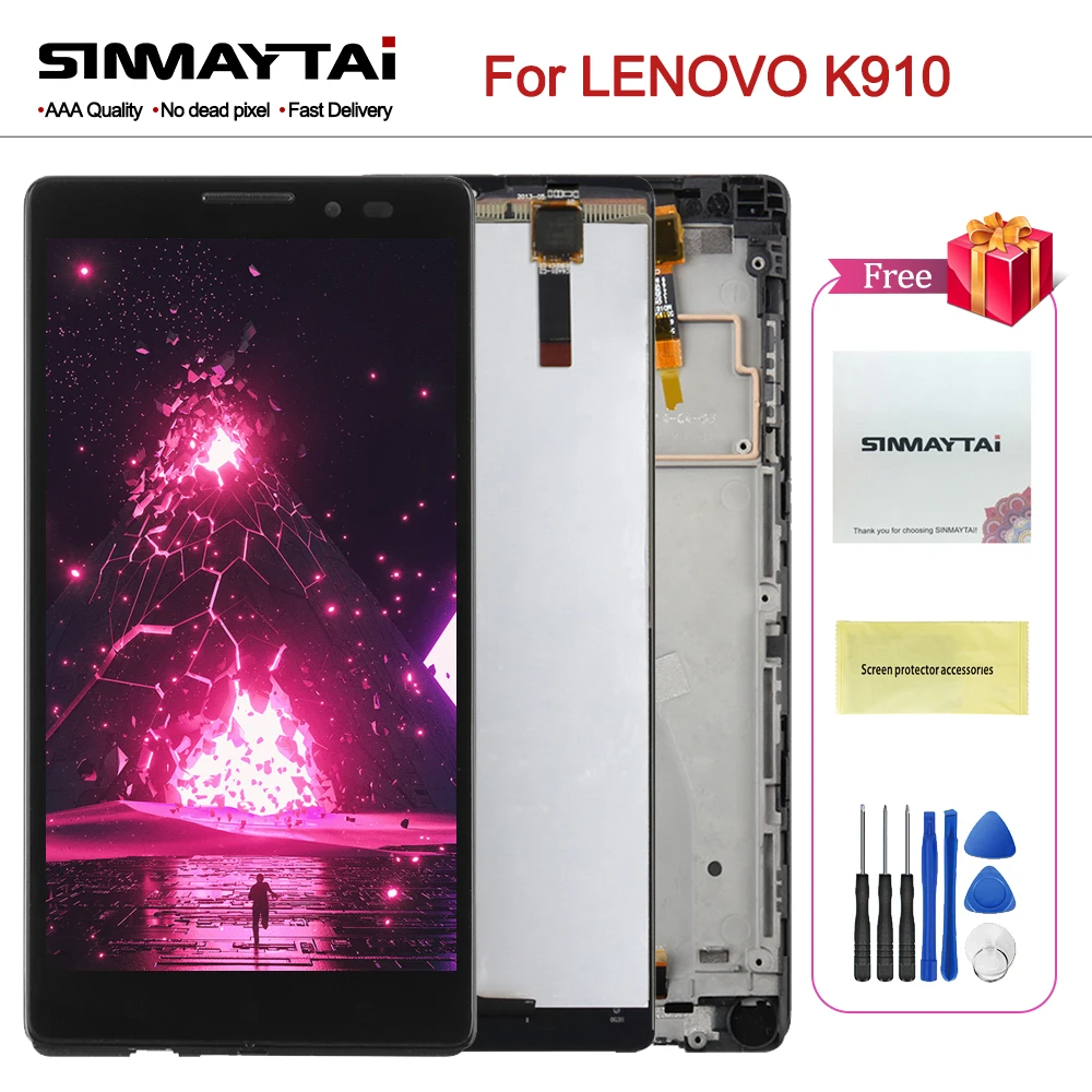 5 ''для Lenovo Vibe Z K910 ЖК дисплей сенсорный экран дигитайзер стекло сенсор сборка