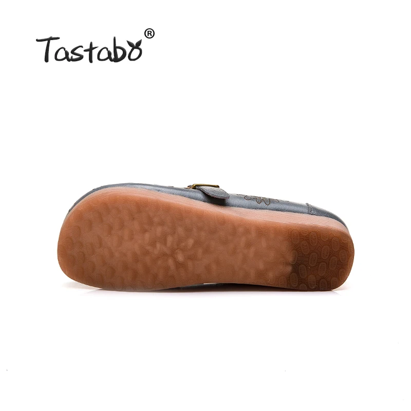 Tastabo/уличные тапочки с принтом; обувь из натуральной кожи; шлепанцы ручной работы; повседневная обувь; большие размеры; удобная мягкая подошва