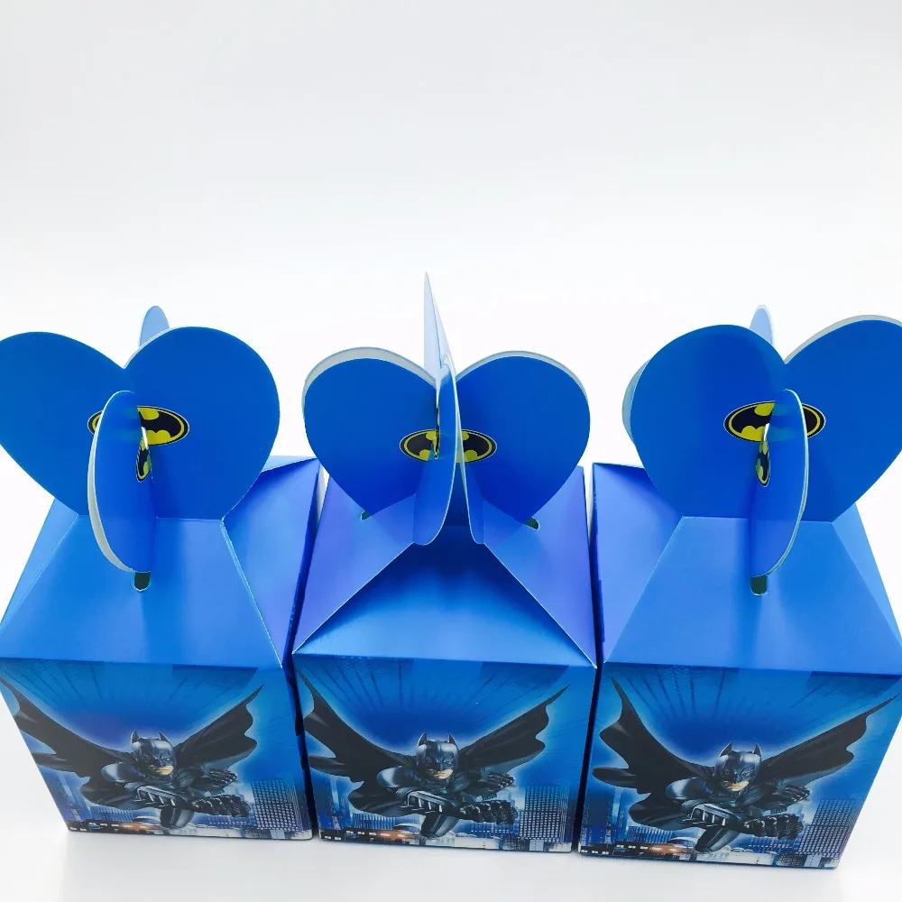 6 шт./лот коробки для конфет с Бэтменом тематические подарочные детские мальчиков