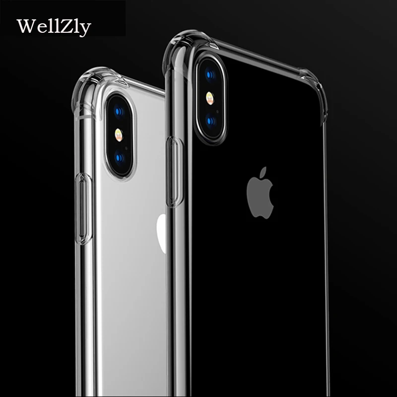 WellZly for iphone 7 plus transparent case silicone 5 x 8 6s 6 5s se | Мобильные телефоны и аксессуары