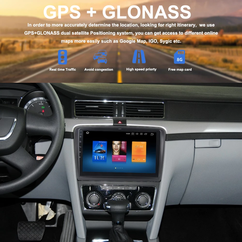 10 2 &quot2.5D IPS экран Автомобильный мультимедийный 1 din GPS для Skoda Superb 2008 2014 Android