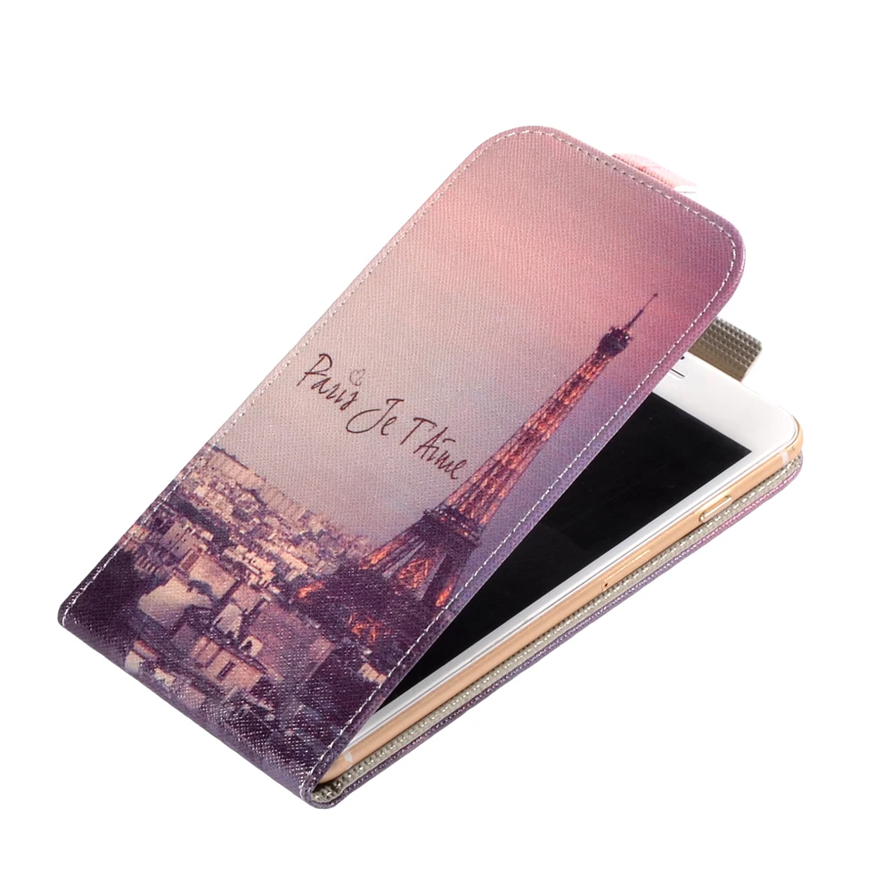 Вертикальный флип чехол из искусственной кожи с рисунком для мобильного