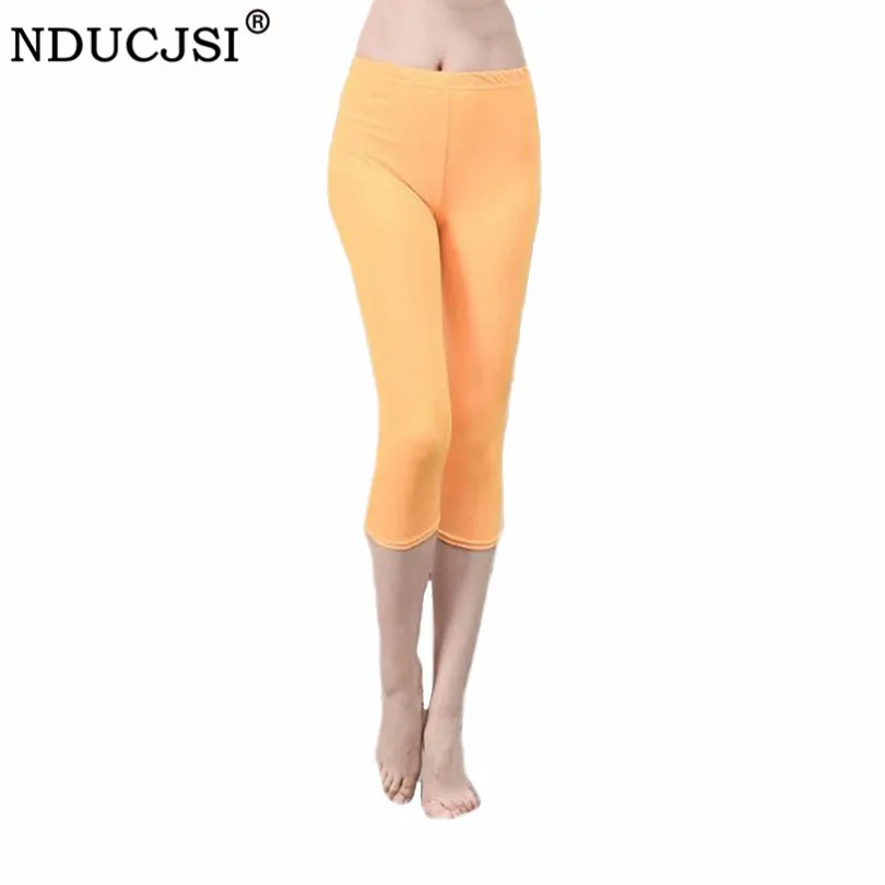 

NDUCJSI Women's Summer Legging Elastic Thin Candy Color Leggings Seven Pants Pencil Pants For Women Sporting Leggin Gym Leggins