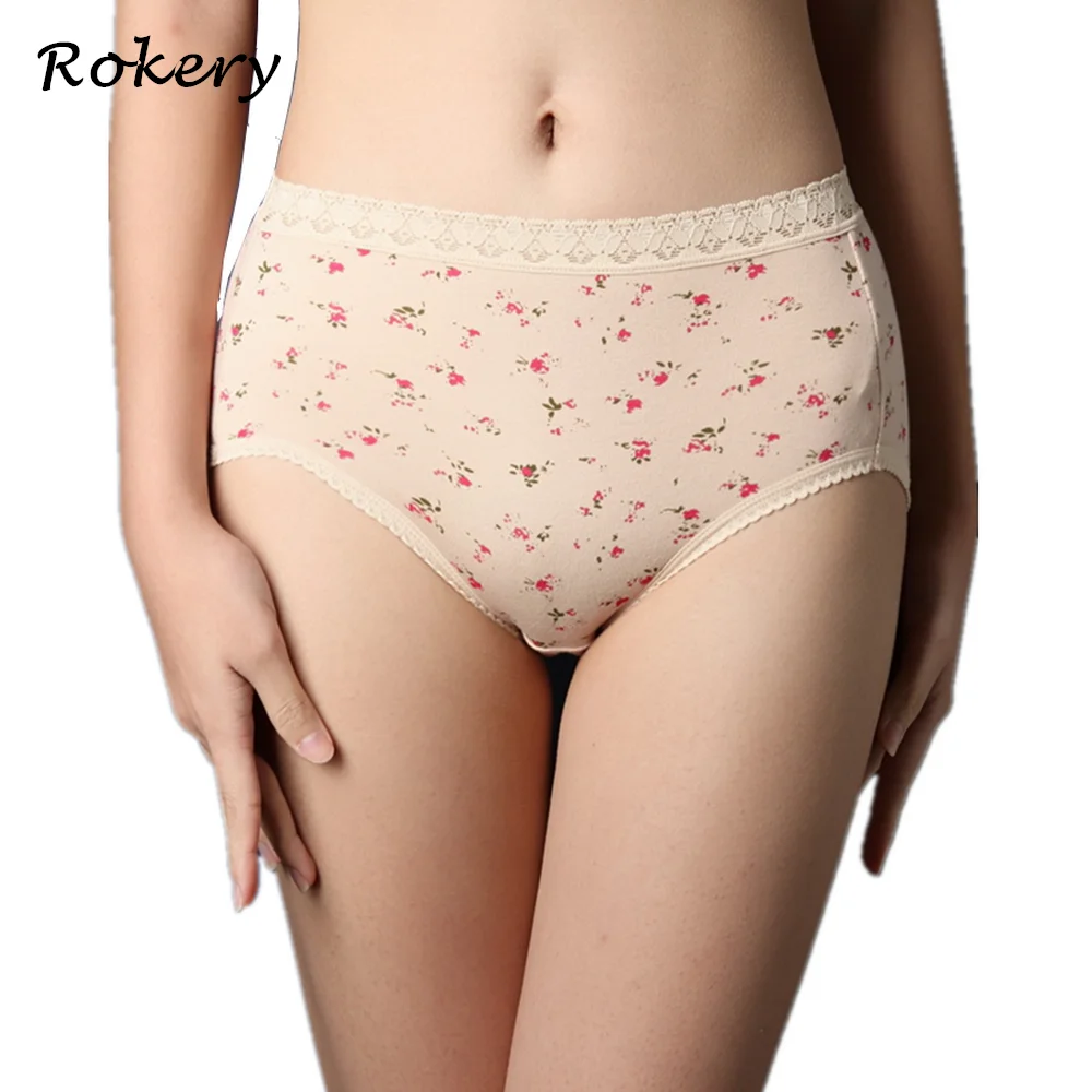 Rokery нижнее белье хлопок для женщин Высокая талия классические трусы беременных