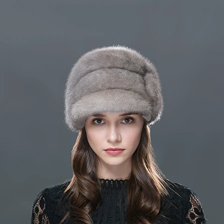color5 LTGFUR Новые шапки из цельного меха норки Брендовые женские шапки модные стильные высококачественные теплые шапки вязаные шапки для женщин - Цвет: color5