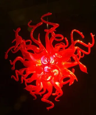 

Contemporary Red Murano Glass Chandelier Lighting