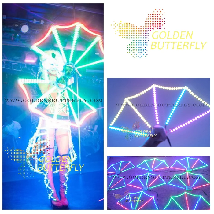 Светодиодный светящийся вентилятор 2017 модный сценический для женщин/мужчин DJ