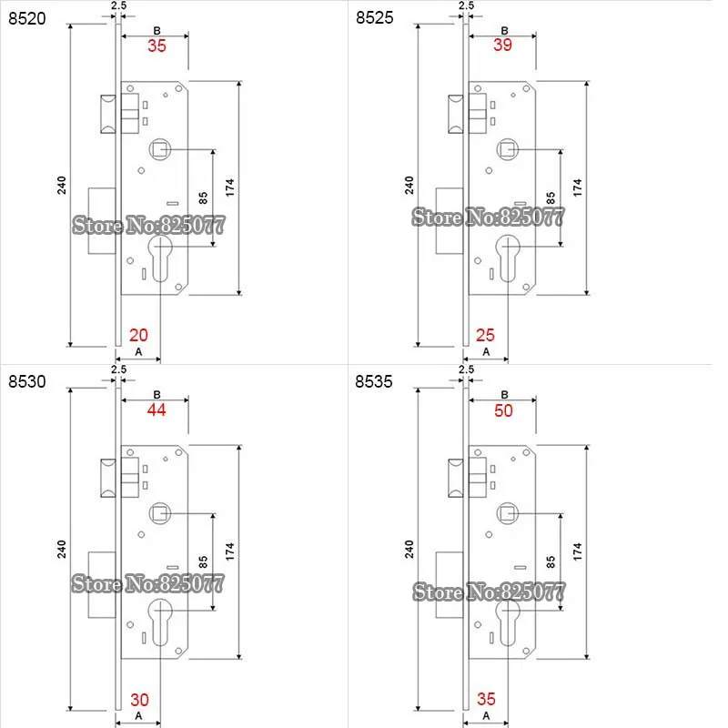 1 шт. замок для двери в европейском стиле 20x85 25x85 30x85 35x85 мм|mortise lock|door lockstyle lock |