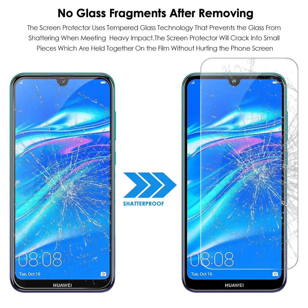 Стекло для huawei Y6 2019 закаленное стекло Защита экрана ультратонкое Полноразмерное