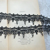 lace accessories black high quality water soluble embroidery lace 4 cm wide f625