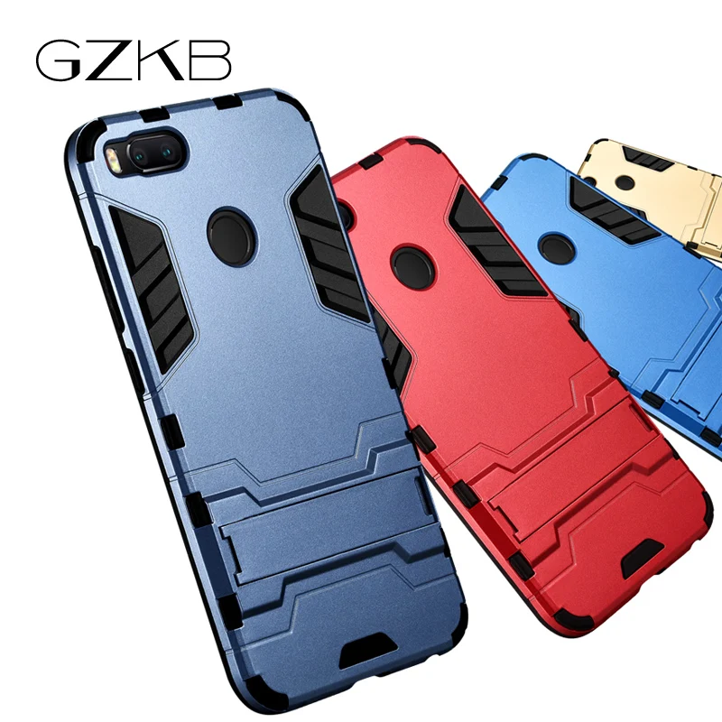 GZKB Phone Case For Xiaomi Mi A1 Soft TPU&ampPc Plastic Hybrid Armor Anti-knock Cover Cases MiA1 5X 5.5'' |