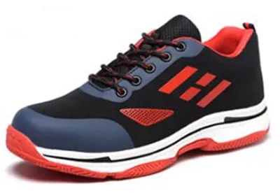 work shoes Мужская Повседневная дышащая рабочая обувь со стальным носком; Летние сетчатые ботинки с защитой от прокалывания на строительной площадке; большие размеры - Цвет: work shoes