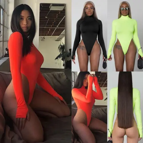 Купальник женский с длинным рукавом и высоким воротом|Боди| |