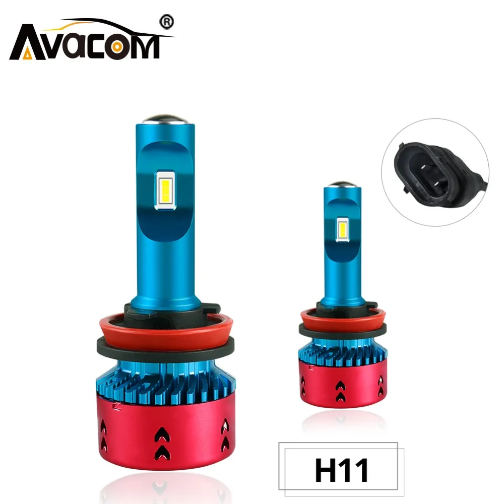 Avacom LED H11 Автомобильная противотуманная фара 12 В 16000Lm ZES чип 6500 к супер белый 70 Вт 24