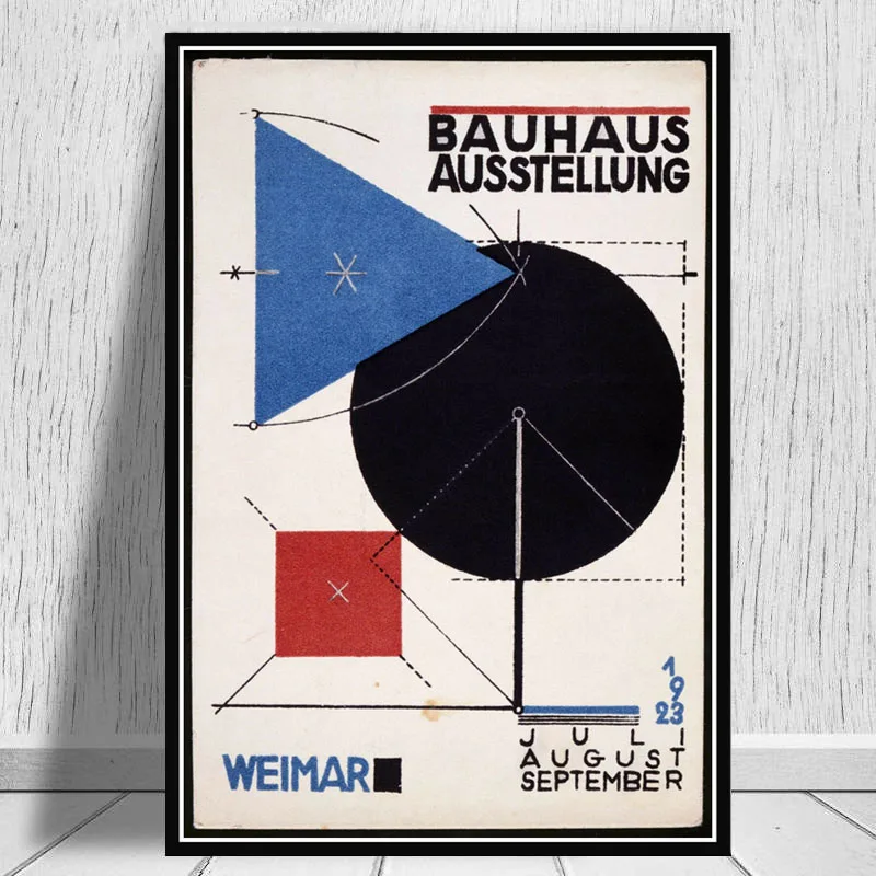 Постеры и принты Bauhaus Ausstellung 1923 Weimer выставочный плакат настенная художественная картина холст живопись для комнаты домашний декор