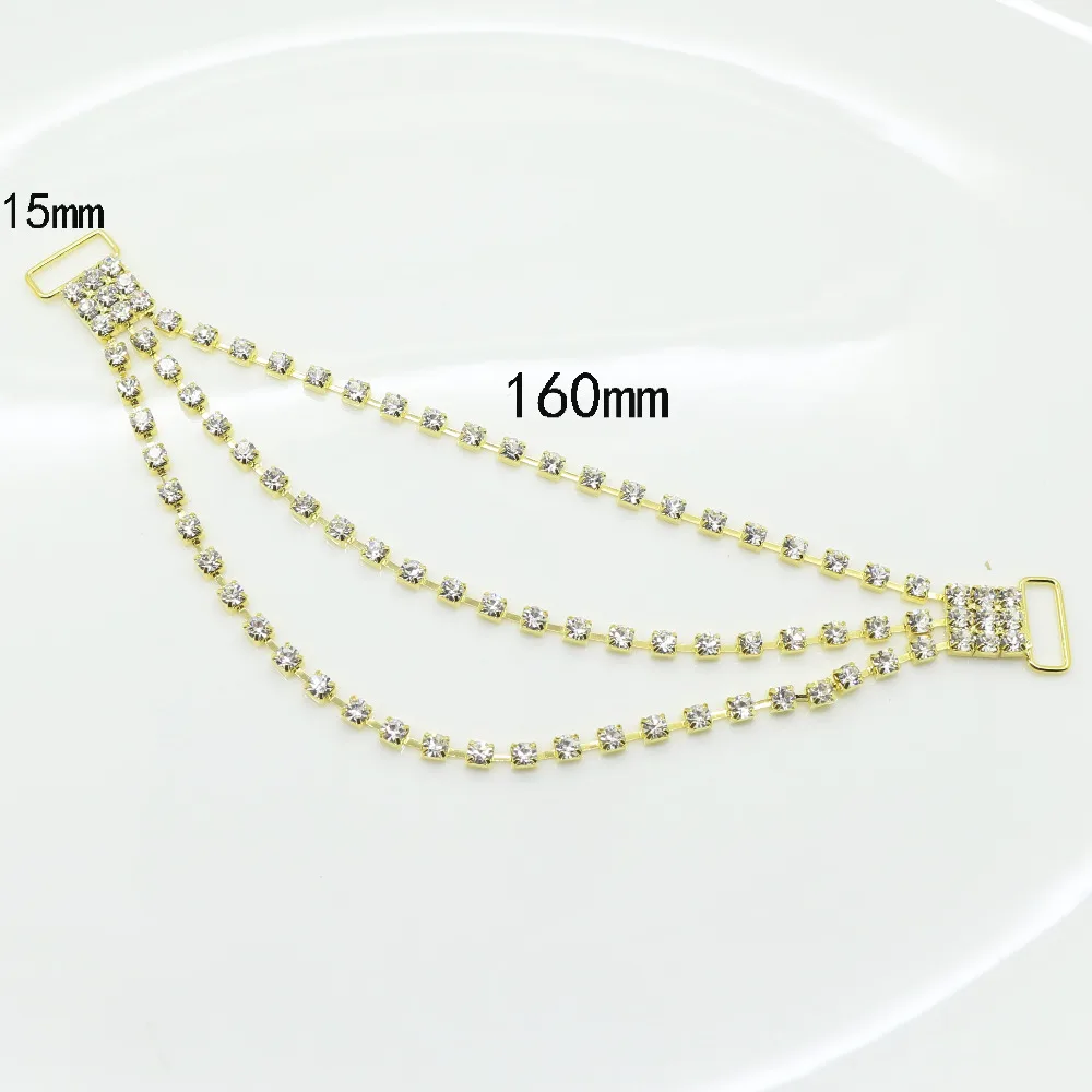 Блестящая новинка 2 дюйма золотистые очаровательные бикини стразы для