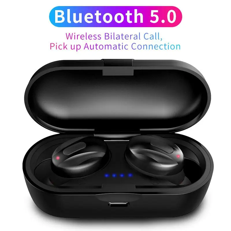 Kuulee TWS 5.0 Bluetooth Earphone Mini Wireless Sports Handsfree Waterproof Earbuds Stereo Dual Headset with Mic | Электроника