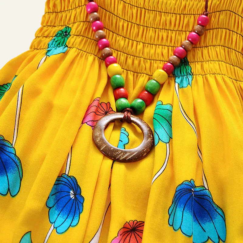 Новинка 2022 летняя стильная одежда для девочек модные пляжные платья до колен без