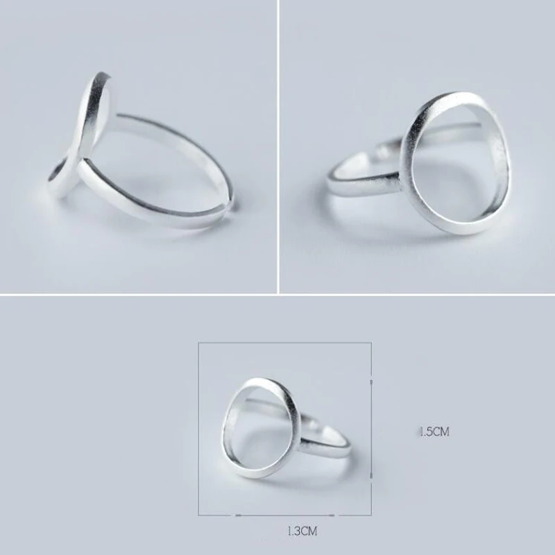 1 шт. натуральный серебристый цвет регулируемый геометрическое кольцо дуговые