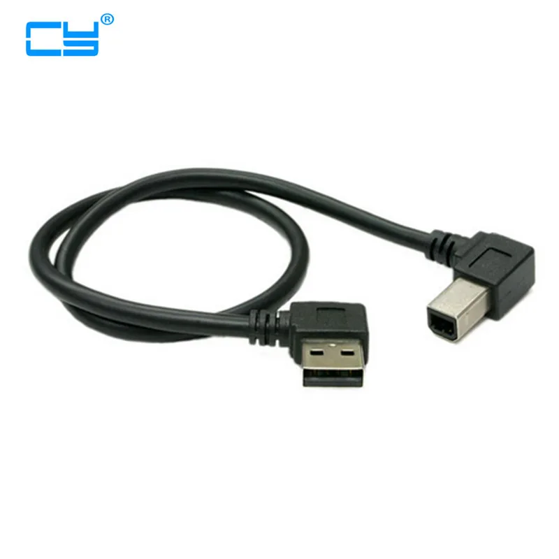Кабель для сканера принтера под прямым углом 90 градусов USB 2 0 A папа B 50 см|angle usb|right
