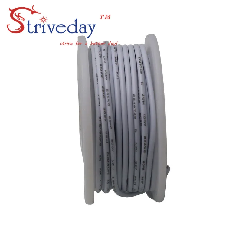 10 м/рулон 32 8 футов UL 1007 24awg многожильный провод электрическая линия PCB Кабельная