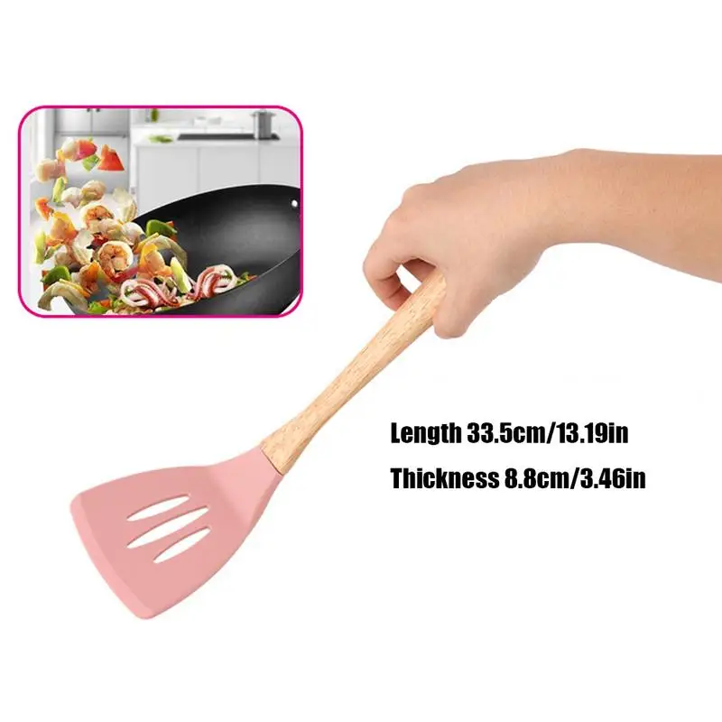 6 шт. кухонное деревянное покрытие силиконовая посуда Антипригарная Пищевая