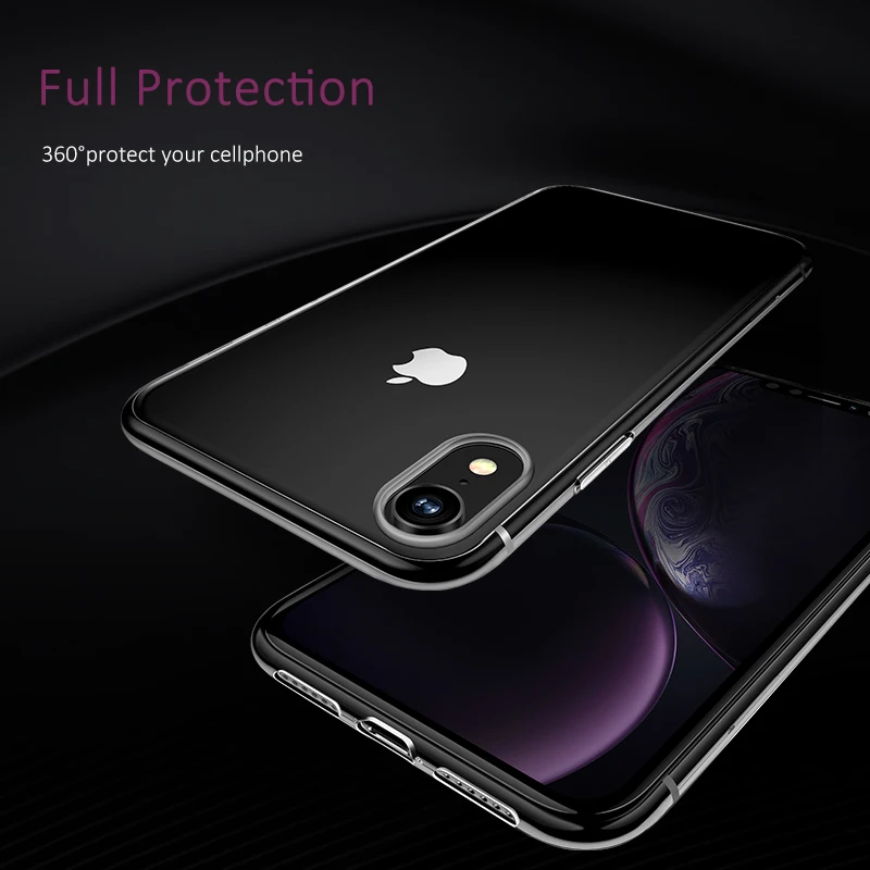 Чехол YKZ из ТПУ для iPhone X XS XR 8 7 6 6S Plus SE 5 5S 5C Сверхтонкий Мягкий чехол задняя крышка 11