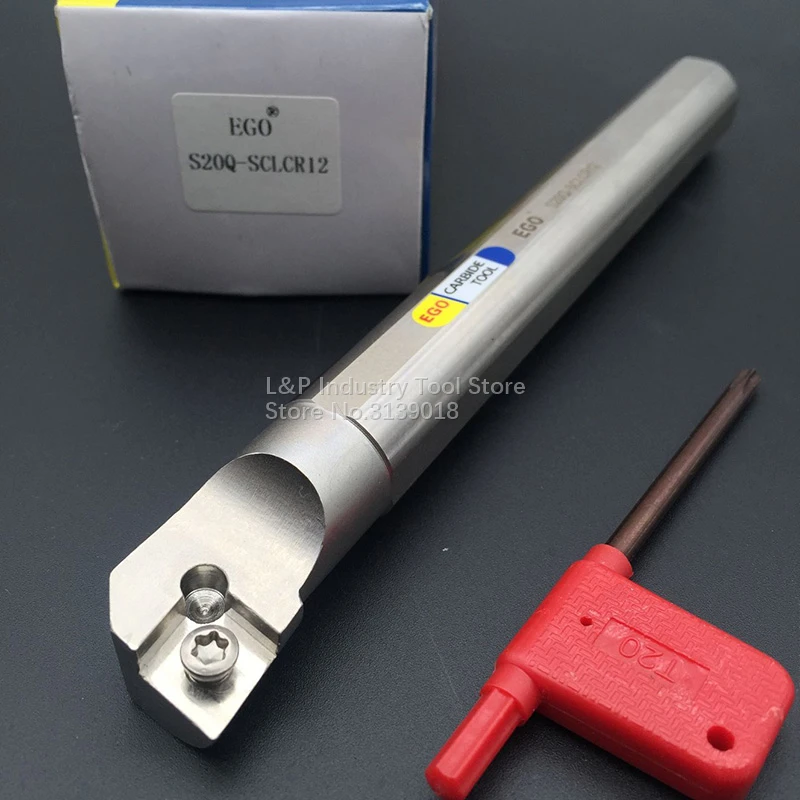 New EGO Anti-vibration 95 Angle Inner Bore S20Q-SCLCR12 D20mm L180mm Tool Holder For Insert CCMT120404 Lathe Dropshipping Center