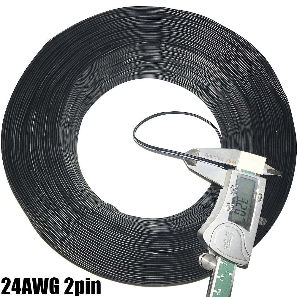 24AWG 28AWG 2 ядра ультра мягкая тестовая линия силиконовый провод 2P OD 3 мм