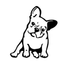 Adeeing 11,5*12,7 см Французский бульдог виниловая наклейка с принтом собаки украшение окна Симпатичные животные черныйсеребристый Авто мультфильм наклейки