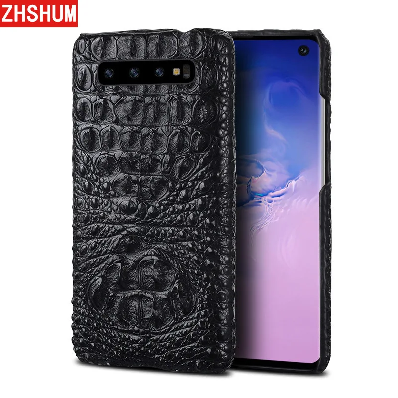 Роскошный чехол из натуральной крокодиловой кожи для Samsung S10 Plus Lite E Note 10 Pro ручной