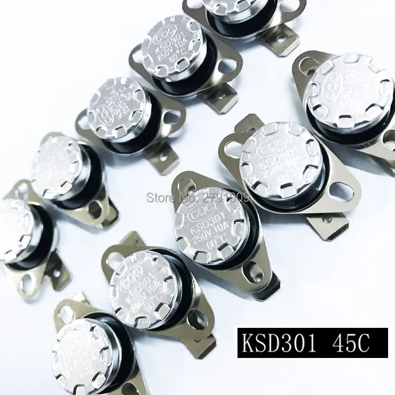 Переключатель температуры KSD301 45C нормально закрытый NC 45 градусов цельсия