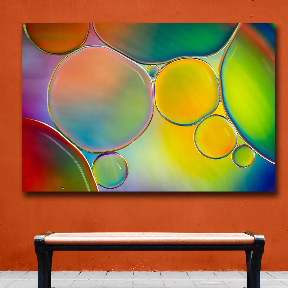 Настенная картина Wxkoil с жидкостью водой маслом воздуха для гостиной искусство на