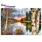 Когда-либо в настоящий момент картина для алмазной вышивки с пейзажем, с деревом речные камни в форме ромба дрель картина мозаика, алмазная вышивка 5D DIY Декор дома S2F938