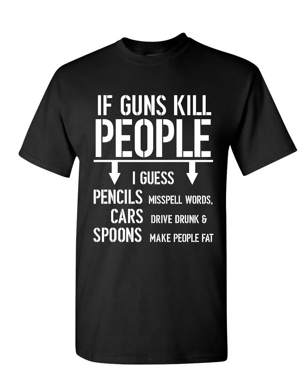

If Guns Kill People T-Shirt 2Nd Amendment Gun Rights Funny 2A Brand Men 2019 Fashion O-Neck Best Selling Natural Cotton T-Shirt