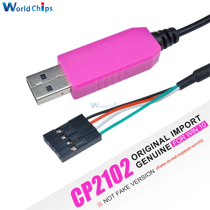Оригинальный кабель CP2102 USB к UART TTL 1 м 4-контактный последовательный адаптер модуль