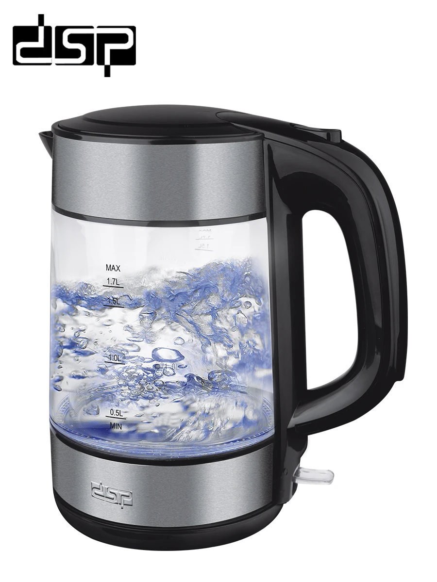 Электрический чайник DSP с автоматическим отключением стеклянный 1 7л для быстрого