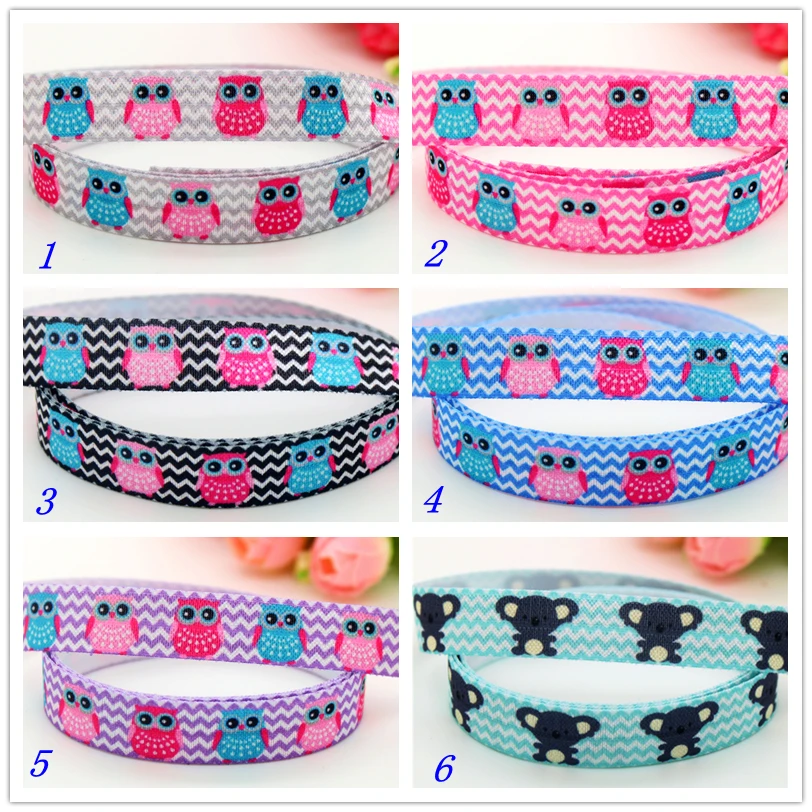 Повязка на голову с принтом Совы и коалы 5/8 дюйма| |