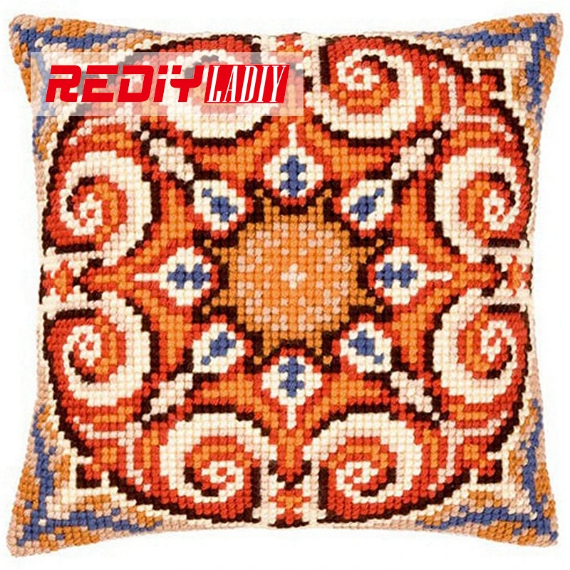 Rediy ladiy чехол для подушки с вышивкой крестиком классический узор массивные наборы для вышивки крестиком ручная работа Подушка пряжа для вышивки чехол для подушки