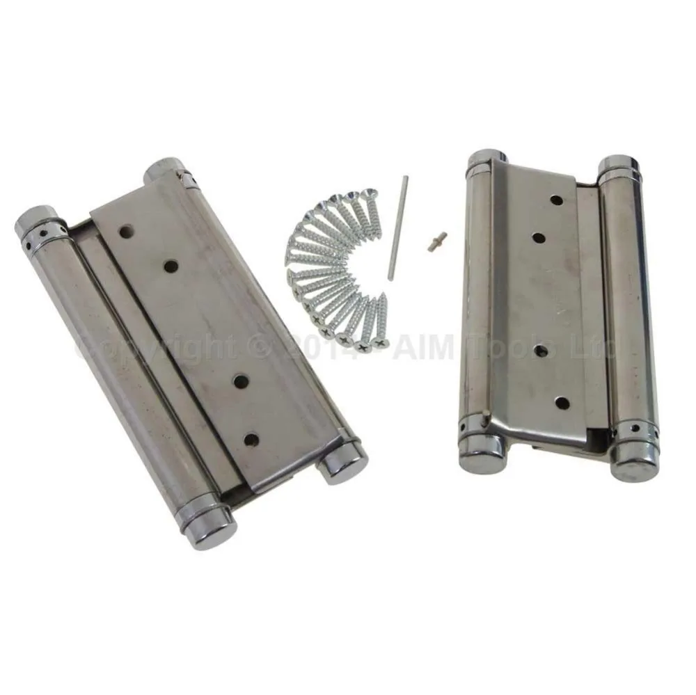 

1 пара, двойные поворотные двери из нержавеющей стали, 150 мм