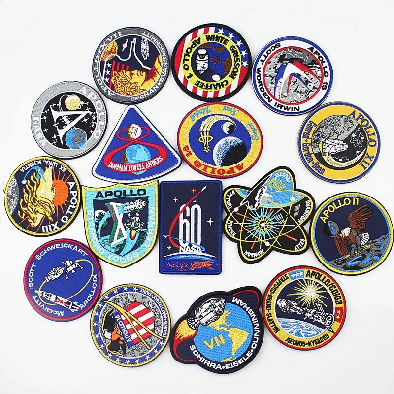 Космический Apollo Mission Patch эмблемы VOYAGER BACK SPACE коллаж астронавт космический костюм программа сувенирная нашивка значок