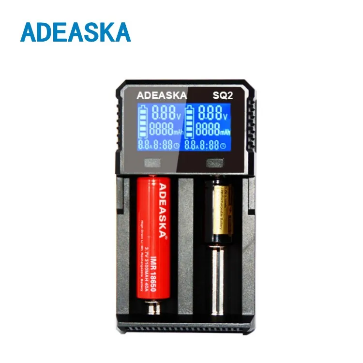 Adeaska sq2 цифровой 18650 26650 18350 10440 18500 Зарядное устройство ЖК дисплей Дисплей Батарея