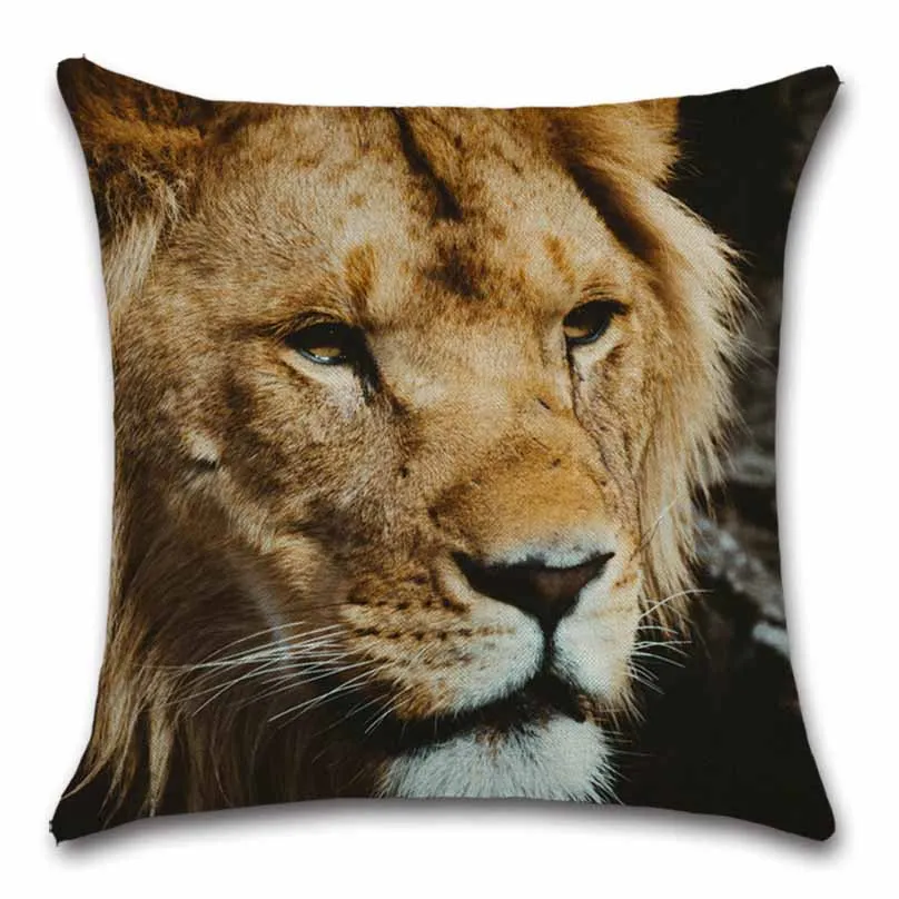 Lion printed Animals colorful cushion cover Throw Decor Chair seat sofa Decorative Home kids friend living room gift Pillowcase | Дом и сад