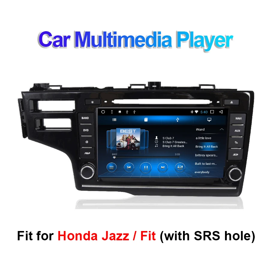 Android 7 1/8 1 автомобильный DVD мультимедийный плеер для Honda Fit/Jazz левая рука вождения