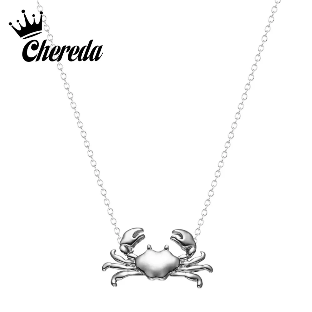 

Chereda Boho Vintage Crab Shape Necklace&Pendant for Women Statement Classic Chain Choker Lover's Valentine's Day Gift
